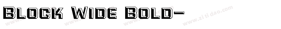 Block Wide Bold字体转换